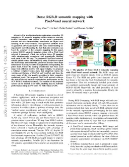 Dense RGB-D semantic mapping with Pixel-Voxel neural network
