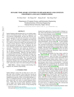 Dynamic Time-Aware Attention to Speaker Roles and Contexts for Spoken
  Language Understanding