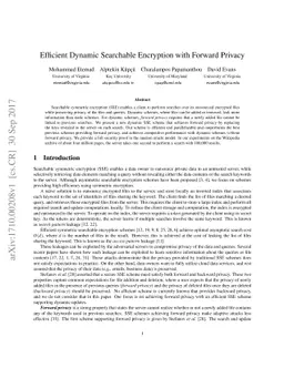 Efficient Dynamic Searchable Encryption with Forward Privacy