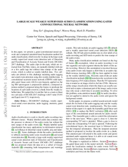 Large-scale weakly supervised audio classification using gated
  convolutional neural network