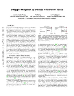 Straggler Mitigation by Delayed Relaunch of Tasks