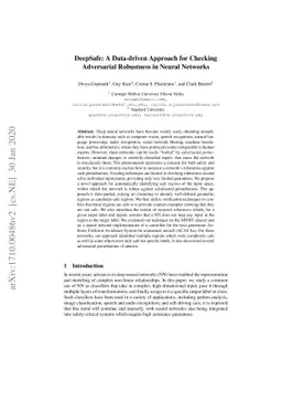 DeepSafe: A Data-driven Approach for Checking Adversarial Robustness in
  Neural Networks