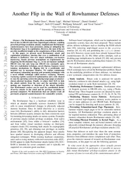 Another Flip in the Wall of Rowhammer Defenses