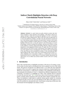 Indirect Match Highlights Detection with Deep Convolutional Neural
  Networks