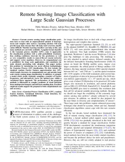 Remote Sensing Image Classification with Large Scale Gaussian Processes