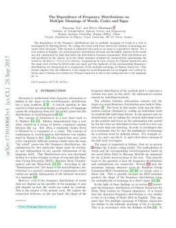 The Dependence of Frequency Distributions on Multiple Meanings of Words,
  Codes and Signs