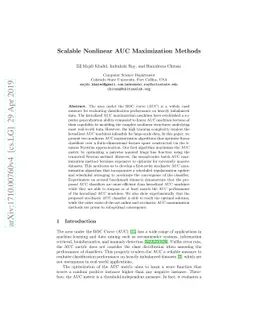 Scalable Nonlinear AUC Maximization Methods