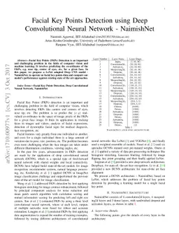 Facial Key Points Detection using Deep Convolutional Neural Network -
  NaimishNet