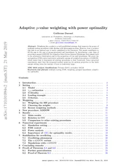 Adaptive p-value weighting with power optimality