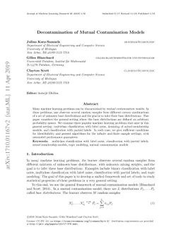Decontamination of Mutual Contamination Models