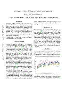 Decoding visemes: improving machine lipreading