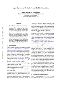 Improving Lexical Choice in Neural Machine Translation