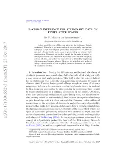 Bayesian inference for stationary data on finite state spaces