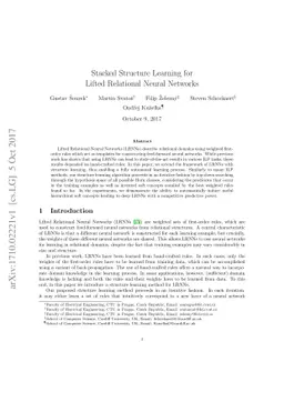 Stacked Structure Learning for Lifted Relational Neural Networks