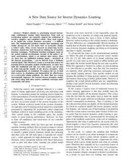 A New Data Source for Inverse Dynamics Learning