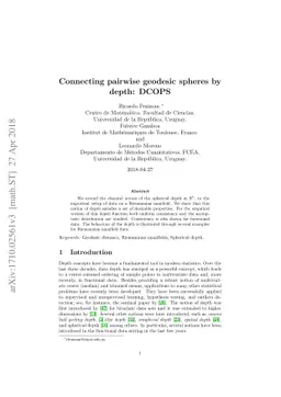 Connecting pairwise spheres by depth: DCOPS