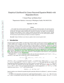 Empirical Likelihood for Linear Structural Equation Models with
  Dependent Errors
