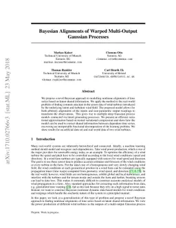 Bayesian Alignments of Warped Multi-Output Gaussian Processes