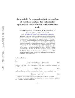 Admissible Bayes equivariant estimation of location vectors for
  spherically symmetric distributions with unknown scale