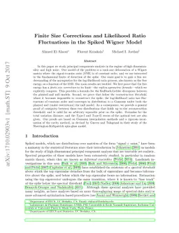 Finite Size Corrections and Likelihood Ratio Fluctuations in the Spiked
  Wigner Model