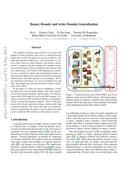 Deeper, Broader and Artier Domain Generalization