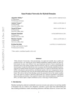 Sum-Product Networks for Hybrid Domains
