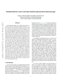 Standard detectors aren't (currently) fooled by physical adversarial
  stop signs