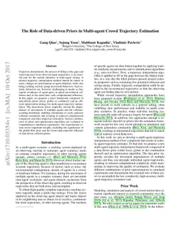 The Role of Data-driven Priors in Multi-agent Crowd Trajectory
  Estimation