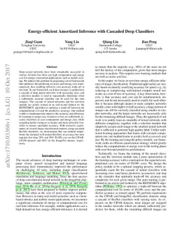 Energy-efficient Amortized Inference with Cascaded Deep Classifiers