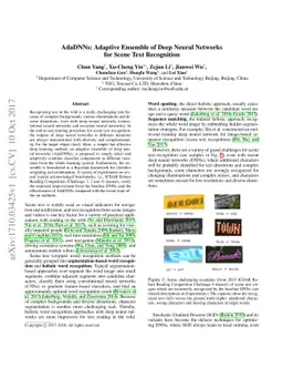 AdaDNNs: Adaptive Ensemble of Deep Neural Networks for Scene Text
  Recognition