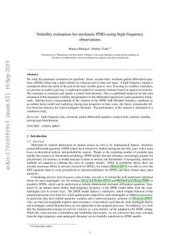Volatility estimation for stochastic PDEs using high-frequency
  observations