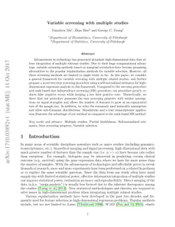 Variable screening with multiple studies