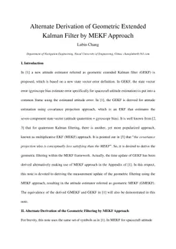 Alternate Derivation of Geometric Extended Kalman Filter by MEKF
  Approach