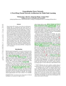 Generalization Tower Network: A Novel Deep Neural Network Architecture
  for Multi-Task Learning