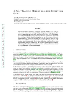 A Self-Training Method for Semi-Supervised GANs
