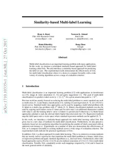 Similarity-based Multi-label Learning