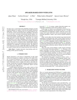Speaker Diarization with LSTM
