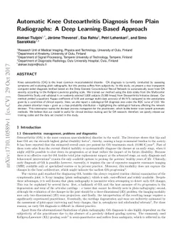 Automatic Knee Osteoarthritis Diagnosis from Plain Radiographs: A Deep
  Learning-Based Approach