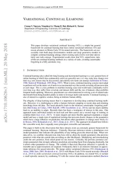 Variational Continual Learning