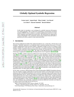 Globally Optimal Symbolic Regression