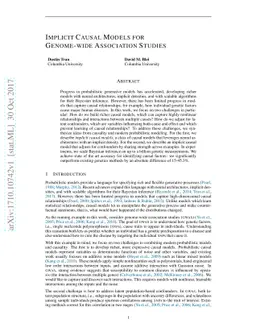 Implicit Causal Models for Genome-wide Association Studies