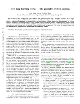 How deep learning works --The geometry of deep learning