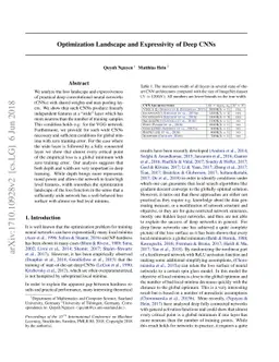 Optimization Landscape and Expressivity of Deep CNNs