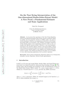 On the Taut String Interpretation of the One-dimensional
  Rudin-Osher-Fatemi Model: A New Proof, a Fundamental Estimate and Some
  Applications