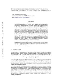 Stochastic gradient descent performs variational inference, converges to
  limit cycles for deep networks
