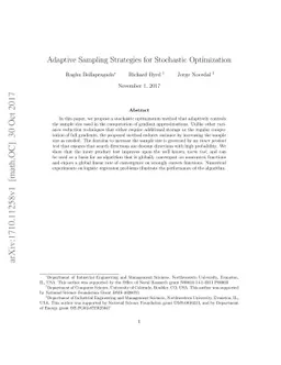 Adaptive Sampling Strategies for Stochastic Optimization