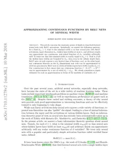 Approximating Continuous Functions by ReLU Nets of Minimal Width