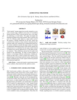 Audio style transfer