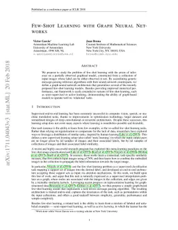 Few-Shot Learning with Graph Neural Networks