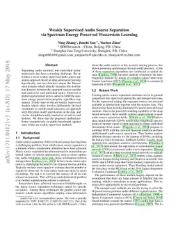 Weakly Supervised Audio Source Separation via Spectrum Energy Preserved
  Wasserstein Learning